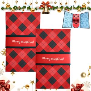 COLORCASA Handmade Waterfall Christmas Gift Card Booklet