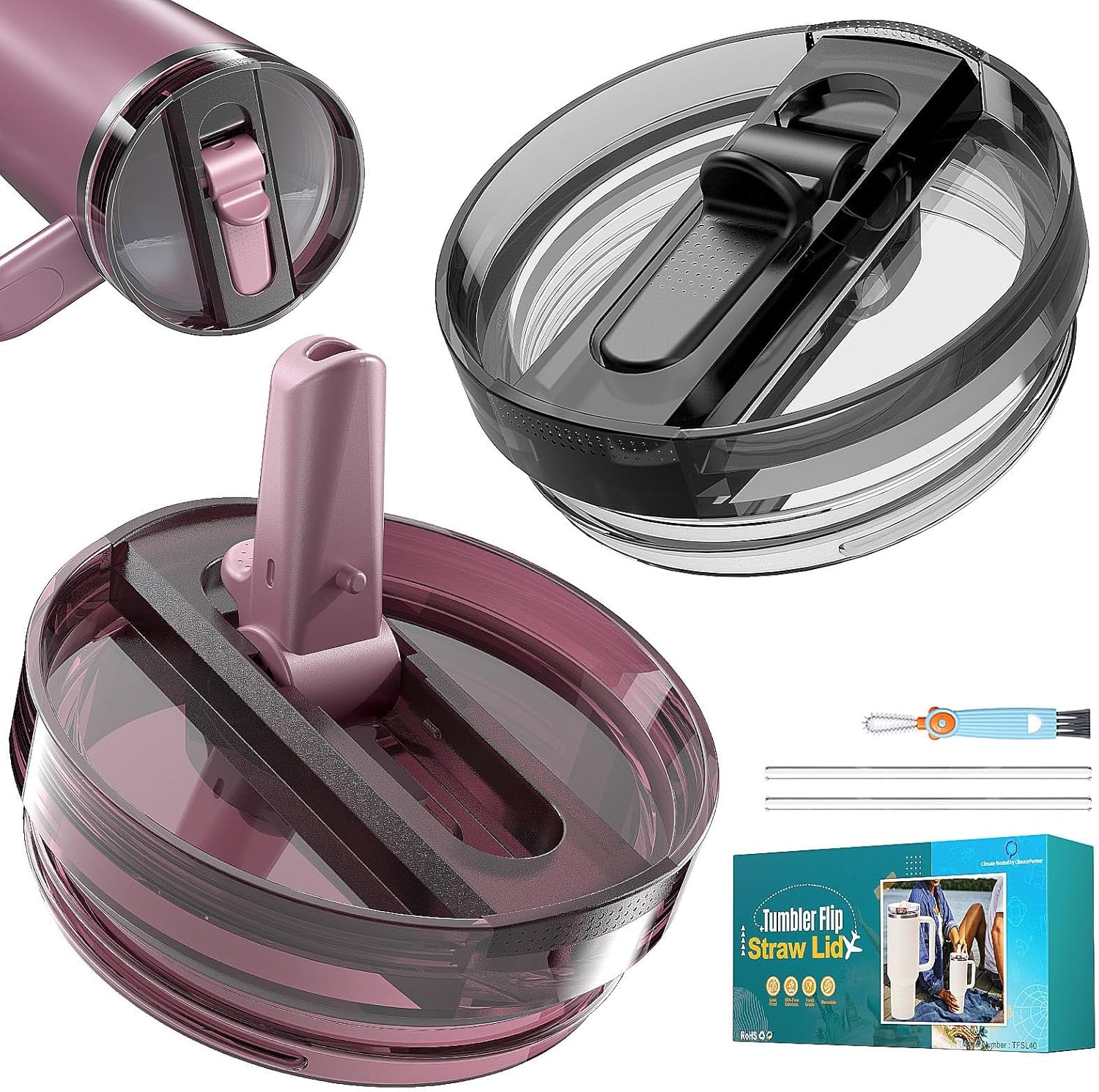 RichenZee Straw Lid for Stanley 40oz Tumbler