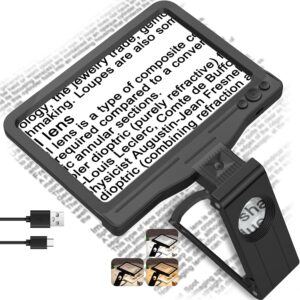 30X 6X Rechargeable Magnifying Glass for Reading