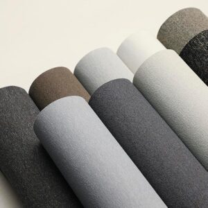 SHUFA Beige Cotton-Like Textured Grasscloth Wallpaper